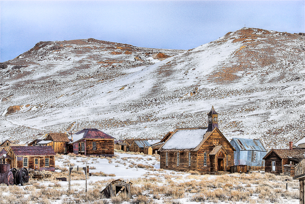 Bodie the ghost town in the snow