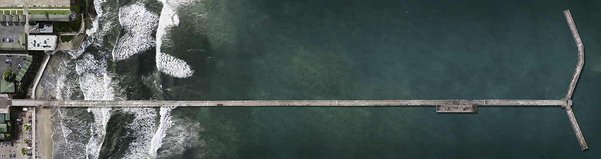 Ocean Beach Pier in Full viewed from above