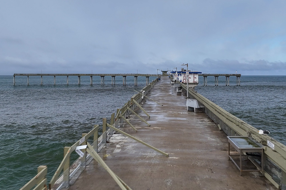 Ocean Beach Pier with Broken Railings