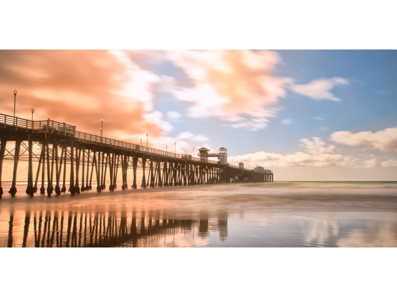 Oceanside Pier Sunset - Roy Kerckhoffs Art