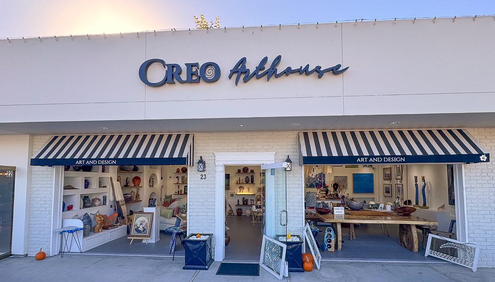 front of creo arthouse gallery in malibu