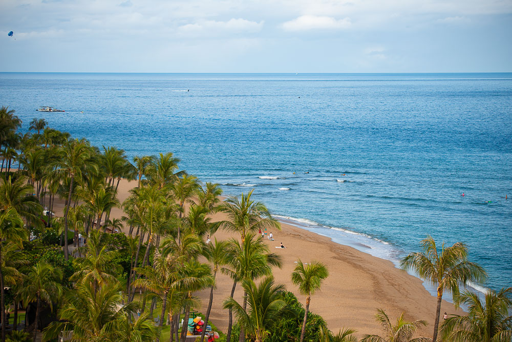 kanaapali beach view from hotel room in maui